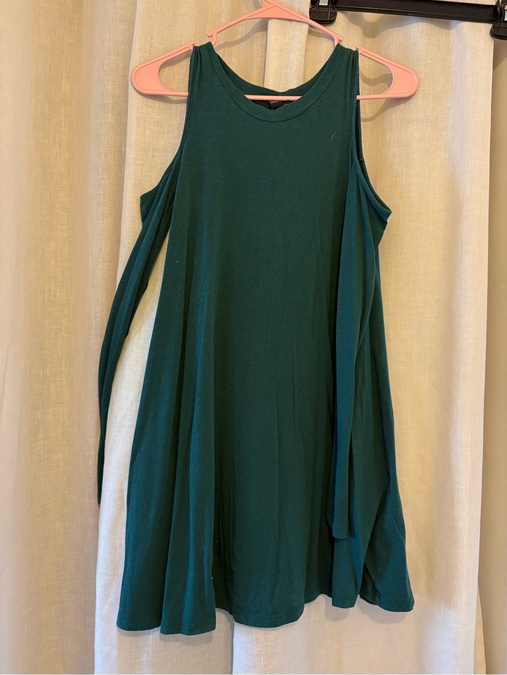 Green Cold-Shoulder Dress